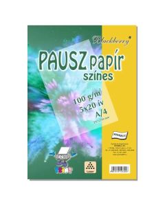 PAUSZPAPÍR SZÍNES, BLACKBERRY, A/4, 5X20 ÍV/CSOMAG