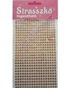 STRASSZKŐ, RAGASZTHATÓ, 4MM, 486DB/LAP, PEZSGŐ