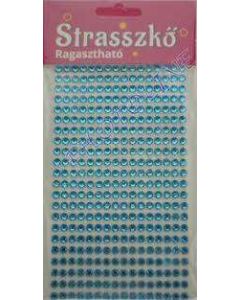 STRASSZKŐ, RAGASZTHATÓ, 5MM, 352DB/LAP, VILÁGOS KÉK