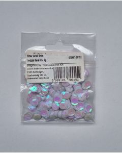 FLITTER KEREK 6MM 5GR., IRRIZÁLÓ FEHÉR