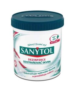 FOLTELTÁVOLÍTÓ SANYTOL, FERTŐTLENÍTŐ POR, 450 GR SZÍNES RUHÁKHOZ