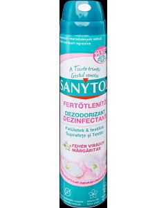 LÉGFRISSÍTŐ SANYTOL, FERTŐTLENÍTŐ, SZAGTALANÍTÓ, 300 ML VIRÁG ILLAT