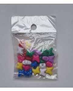 MŰANYAG GYÖNGY, TÖBBFÉLE FIGURA, 10MM