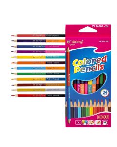 SZÍNES CERUZA 12/24 DB-OS YALONG, PROFESSIONAL, HÁROMSZÖGLETŰ