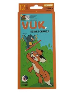 SZÍNES CERUZA VUK CREATIVE JUNGLE, 12 DB-OS, HATSZÖGLETŰ