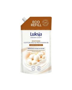 FOLYÉKONY SZAPPAN LUKSJA, UTÁNTÖLTŐ , 900 ML, COTTOM MILK & PROVITAMIN B5
