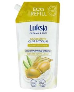 FOLYÉKONY SZAPPAN LUKSJA, UTÁNTÖLTŐ , 900 ML, OLIVE &YOGHURT