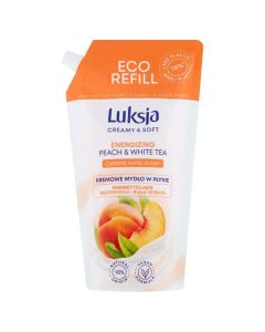 FOLYÉKONY SZAPPAN LUKSJA, UTÁNTÖLTŐ , 900 ML, PEACH & WHITE TEA