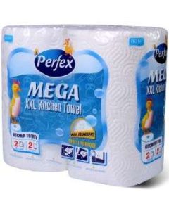 PAPÍRTÖRLŐ 2RÉTEGŰ PERFEX, MEGA, 2 TEKERCS KONYHAI