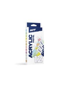 AKRILFESTÉK MFP, 12 DB-OS, 12 ML, PASTEL+METÁL