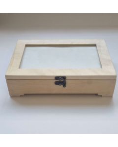 FA DOBOZ FÉNYKÉPTARTÓ TETŐVEL, 27X18X6,5 CM