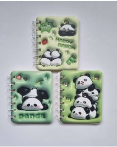 SPIRÁLOS NOTESZ VONALAS, MINI, PANDA