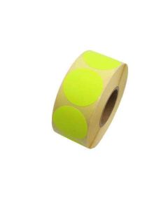 KÖR ALAKÚ CÉDULA, 20 MM, 1000DB/TEKERCS, FLUO CITROM