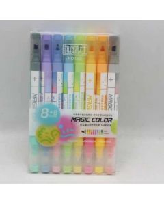 SZÖVEGKIEMELŐ FILCTOLL, 8+8 SZÍN MAGIC COLOR