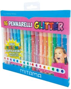 FILCTOLLKÉSZLET MITAMA 16 DB-OS, CSILLÁMOS