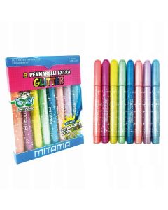 FILCTOLLKÉSZLET MITAMA 8 DB-OS, CSILLÁMOS, JUMBÓ