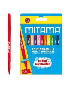 FILCTOLLKÉSZLET MITAMA 12 DB-OS, MOSHATÓ, HÁROMSZÖG ALAKÚ FOGÓRÉSZ, 0,3 MM HEGYVASTAGSÁG