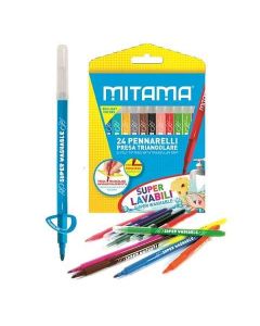 FILCTOLLKÉSZLET MITAMA 24 DB-OS, MOSHATÓ, HÁROMSZÖG ALAKÚ FOGÓRÉSZ, 0,3 MM HEGYVASTAGSÁG