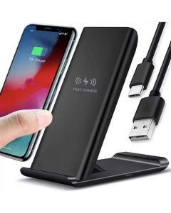 TÖLTŐPAD ANDROID ÉS IPHONE KÉSZÜLÉKHEZ, GYORSTÖLTŐ, VEZETÉK NÉLKÜLI, FEKETE