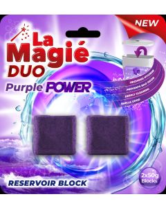 WC TARTÁLY ILLATOSÍTÓ TABLETTA LA MAGIÉ, 2X50 GR, LILA