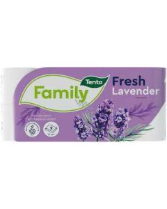 TOALETTPAPÍR TENTO FAMILY FRESH, 3240, 2 RÉTEGŰ, 8 TEKERCS, LEVENDER