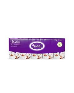 PAPÍRZSEBKENDŐ VIOLETA, 3 RÉTEGŰ, 10X10 DB, CLASSIC