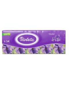 PAPÍRZSEBKENDŐ VIOLETA, 3 RÉTEGŰ, 10X10 DB, IBOLYA