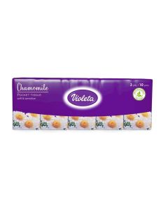 PAPÍRZSEBKENDŐ VIOLETA, 3 RÉTEGŰ, 10X10 DB, KAMILLA