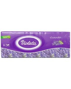 PAPÍRZSEBKENDŐ VIOLETA, 3 RÉTEGŰ, 10X10 DB, LEVENDULA
