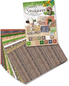 DEKORKARTON TÖMB STRUCTURES FOLIA, 24X34CM, 80G ÉS 270G, 26 LAP VEGYESEN, MINTÁS