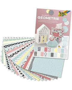 DEKORKARTON TÖMB FOLIA, 24×34 CM 270G, 80G ÉS 270G, 20LAP VEGYESEN ( NEM BONTHATÓ), GEOMETRY