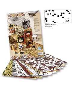 DEKORÁCIÓS KARTON FOLIA, 50X70 CM, 300 GR , DALMATA MINTÁS