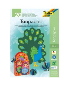 SZÍNES RAJZTÖMB FOLIA, A/4 130 GR, 20 ÍV/CSOMAG (NEM BONTHATÓ), 10 KÜLÖMBÖZŐ SZÍN