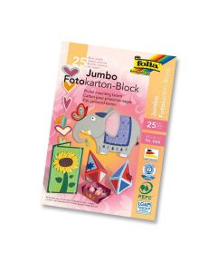 FOTÓKARTON JUMBO FOLIA, 24X34CM, 25 ÍV/CSOMAG (NEM BONTHATÓ), KÜLÖNBÖZŐ SZÍNŰ