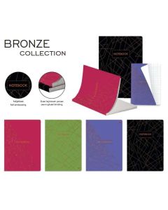 FÜZET B/5, VONALAS, BRONZE, 96 LAPOS