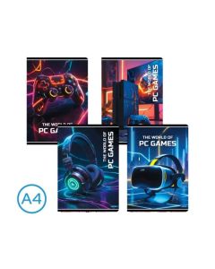 FÜZET A/5, VONALAS, PC GAMES, 52 LAPOS
