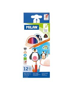 SZÍNES CERUZA, MILAN 12 DB-OS, HÁROMSZÖG, 0722312, 231