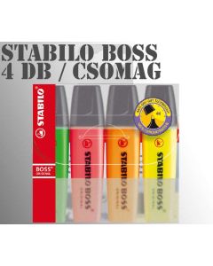 SZÖVEGKIEMELŐ STABILO, BOSS, 4 DB-OS
