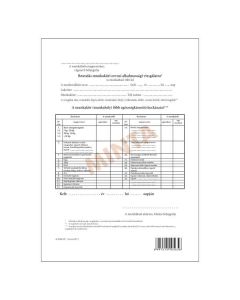 A.3510-217 BEUTALÁS MUNKAKÖRI ORVOSI ALKALMASSÁGI VIZSGÁLATRA, 150 G/M2 OFSZET, A/4, 1+1 SZÍN
