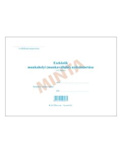 B.12-172/A ESZKÖZNYILVÁNTARTÓ FÜZET 123 TÉTELES, A/5, FEKVŐ