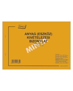 B.12-113/V ANYAG ESZKÖZ KIVÉT. BIZONYLAT, FEKVŐ, 25*4 L, A/4