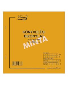 B.13-502/V KÖNYVELÉSI BIZONY. 2 ÉRTÉKOSZLOP 16 SOROS, 200*210 MM