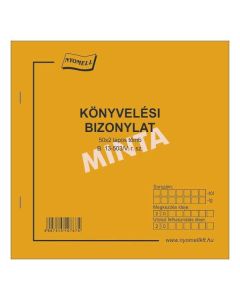 B.13-503/V KÖNYVELÉSI BIZONYLAT 1 ÉRTÉKOSZLOP 16 SOROS, 200*210 MM