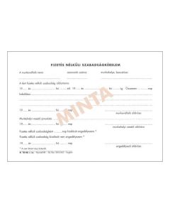 B.18-46 FIZETÉS NÉLKÜLI SZABADSÁGKÉRELEM