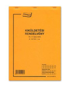 B.18-73/V KIKÜLDETÉSI RENDELV., 25X2 PÉLDÁNYOS, A/4