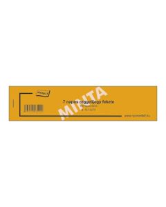 B.19-1/A/7/F REGGELIJEGY FEKETE 7 NAPOS
