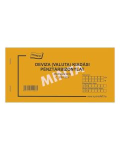 C.318-120/V DEVIZA KIADÁSI BIZONYLAT, 25x2 PÉLDÁNYOS