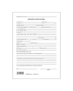 C.3350-41 ÉRTESÍTÉS ÚJSZÜLÖTTRŐL, 70 G/M2, A/5, 1+1 SZÍN