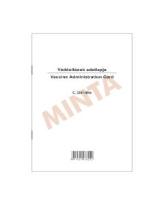 C.3341-49/A VÉDŐOLTÁSOK ADATLAPJA KISKÖNYV A/6 11 OLD., A/6 11 OLD.