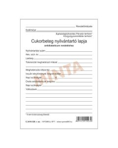 C.3410-328 CUKORBETEG NYILVÁNTARTÓ
